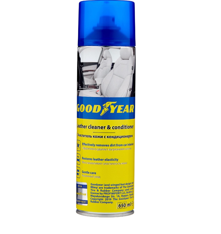 Очиститель кожи с кондиционером Goodyear, аэрозоль 650 мл GY000710