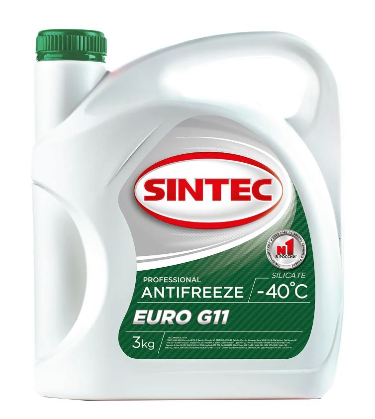 Антифриз Sintec Euro G-11 green 3кг