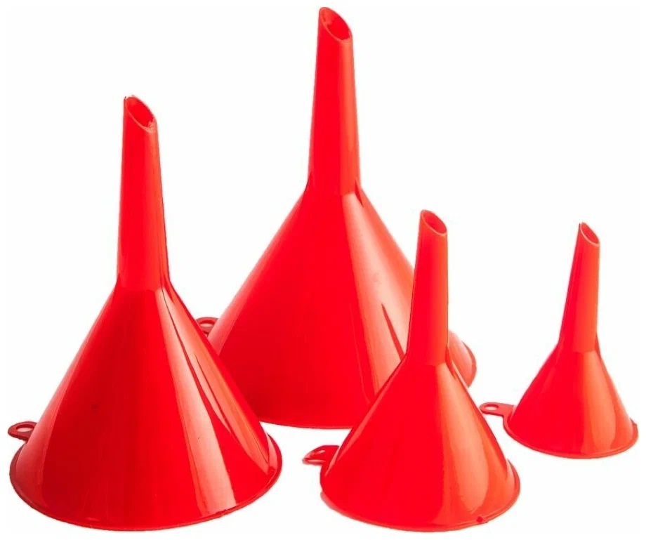 Воронка набор D: 50,70,95,115мм SKYWAY красная к-т 4шт.