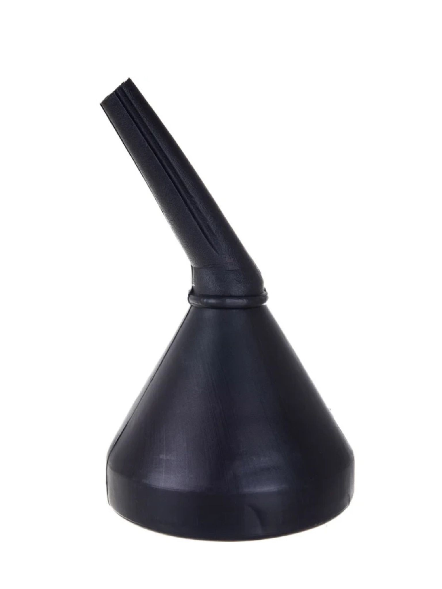 Воронка пластмассовая d16.5 см с угловым носиком, чёрная