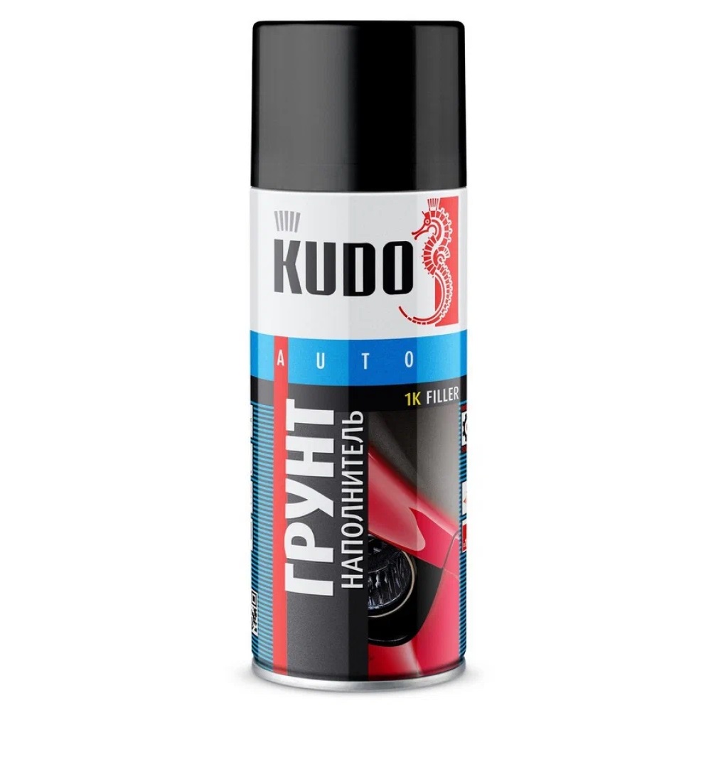 Грунт наполнитель 1K KUDO чёрный 520мл аэрозоль
