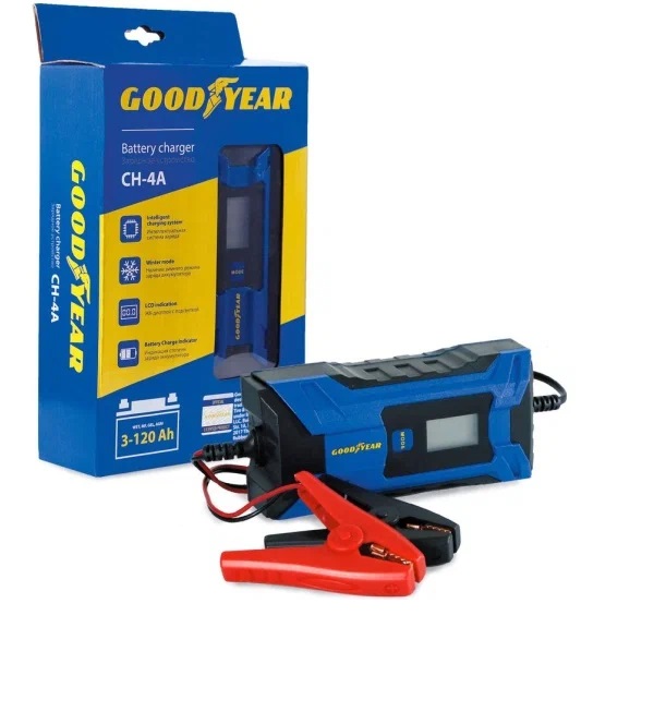Зарядное устройство автоматическое импульсное до 4.0А для  АКБ 6/12В до 120A*ч Goodyear электрон