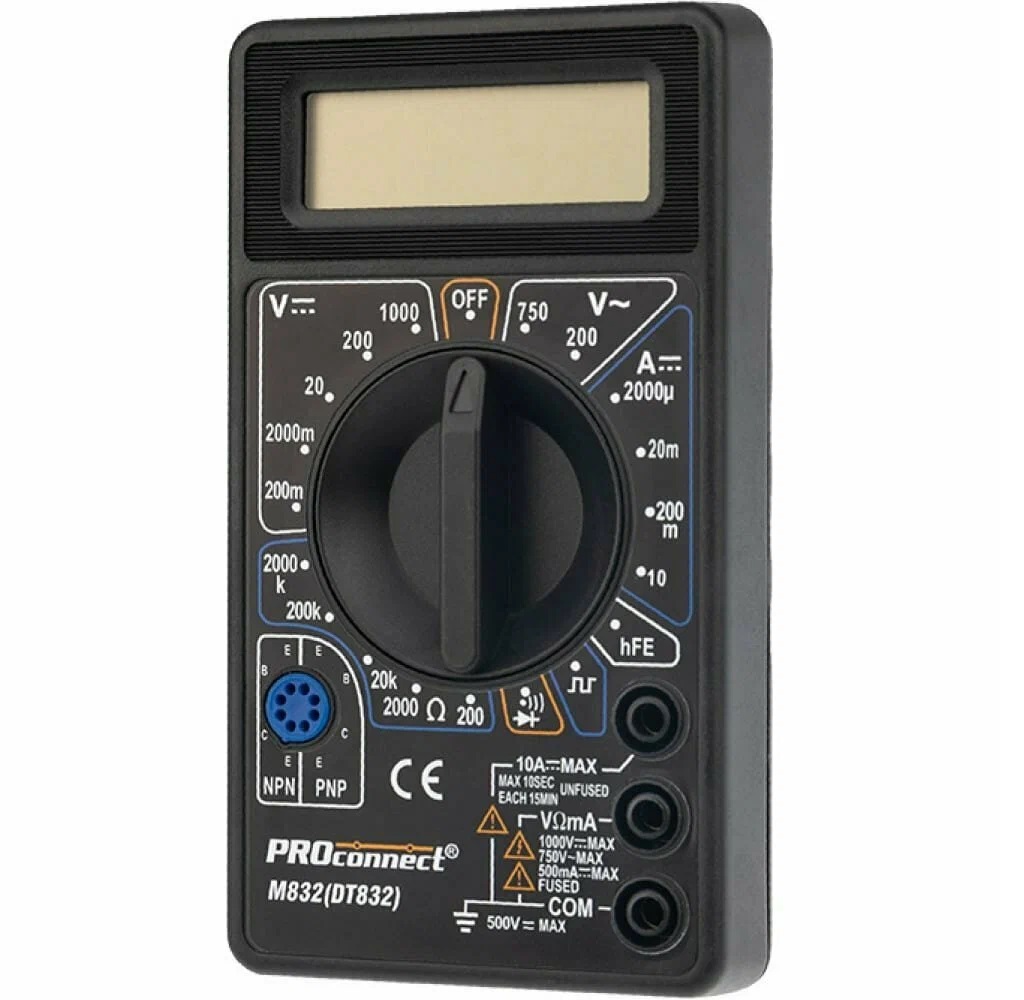 Мультиметр портативный PROCONNECT M832(dt832)