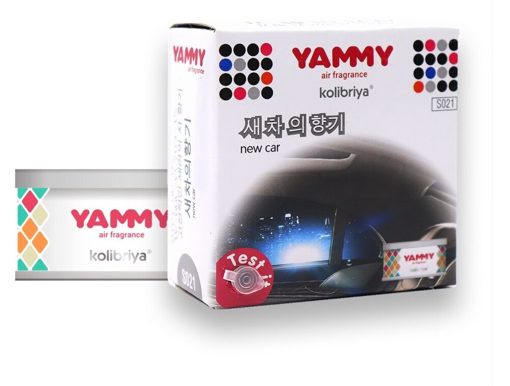 Ароматизатор  YAMMY меловой баночка New Car 50г s021