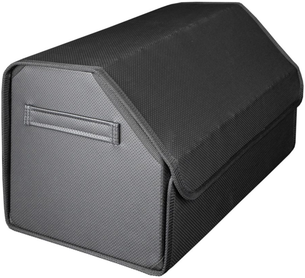 Бокс-органайзер в багажник 49*30*30см SKYWAY CLASSIC  экокожа перф. Черный