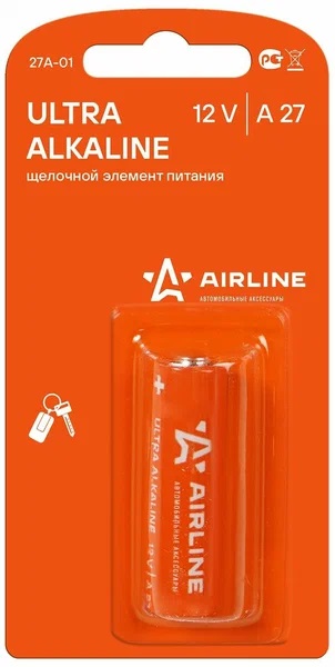Батарейка AIRLINE A27 12V для брелоков сигнализаций 1шт