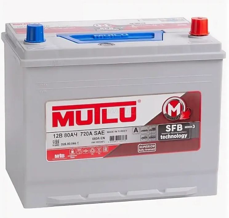 Аккумулятор MUTLU 80 А/ч обр.п D26L (D26.80.066. C- 12V 660 (EN)