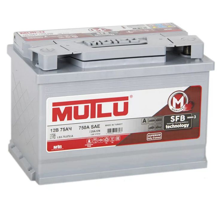 Аккумулятор MUTLU 75 А/ч пр.п (L3.75.072 B-12V 75 720 (EN), 57413)