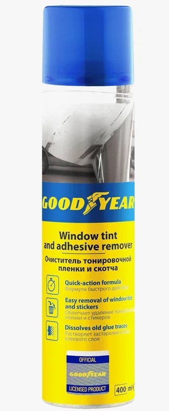 Очиститель тонировочной пленки и скотча Goodyear, аэрозоль 400 мл