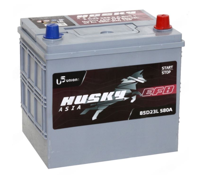 Аккумулятор HUSKY EFB  Asia 85D23L (65) обр. п.