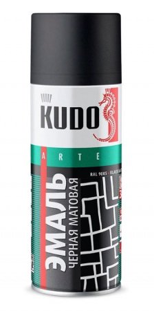 Краска черная KUDO матовая 520мл аэрозоль