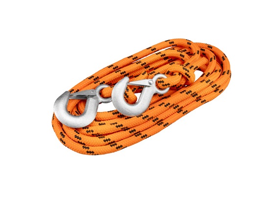 Трос веревочный 3т 5м 2 крюка СИБИРСКИЙ SKYWAY в пакете S03101071