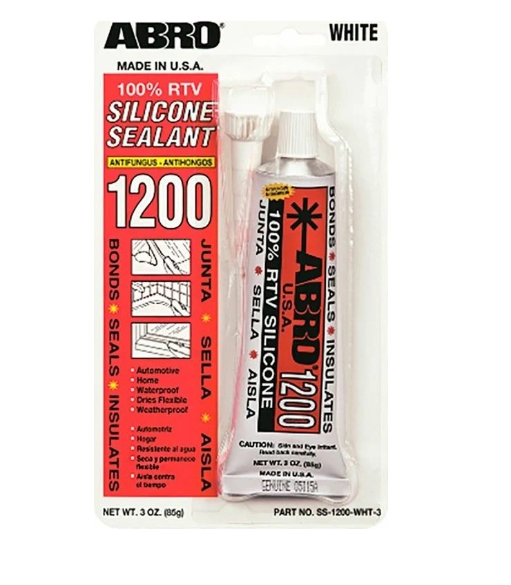 Герметик силиконовый ABRO белый 85г. SS-1200-3-WH