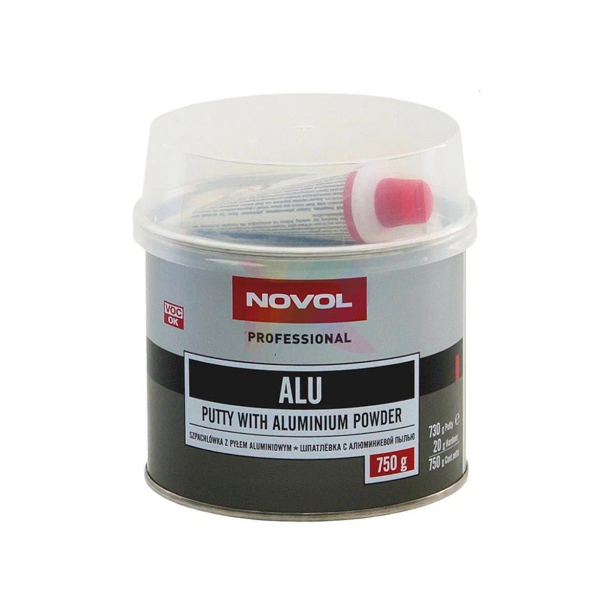 Шпатлевка NOVOL ALU с алюмин. наполнителем 750 гр