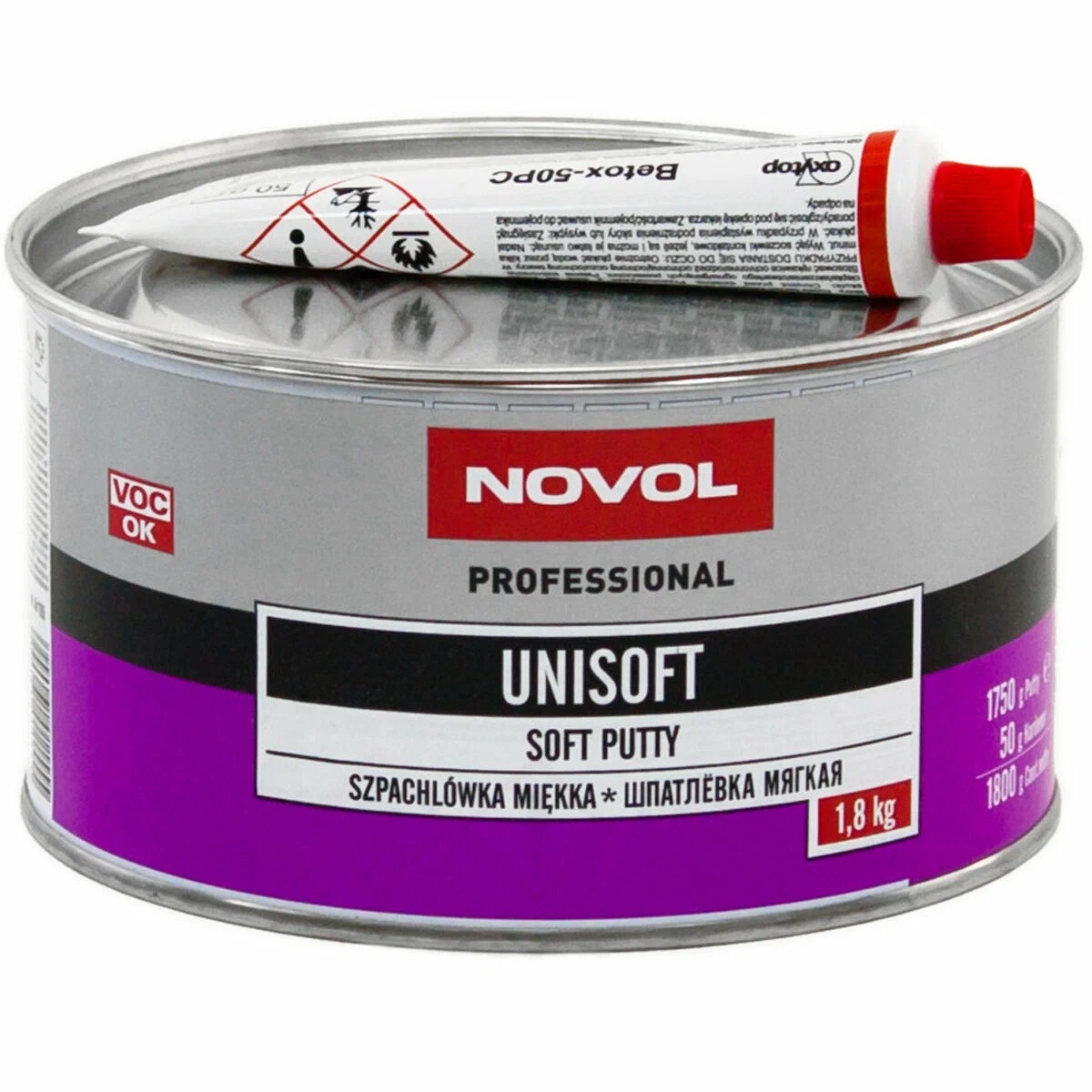 Шпатлевка NOVOL мягкая  UNISOFT 1800 гр