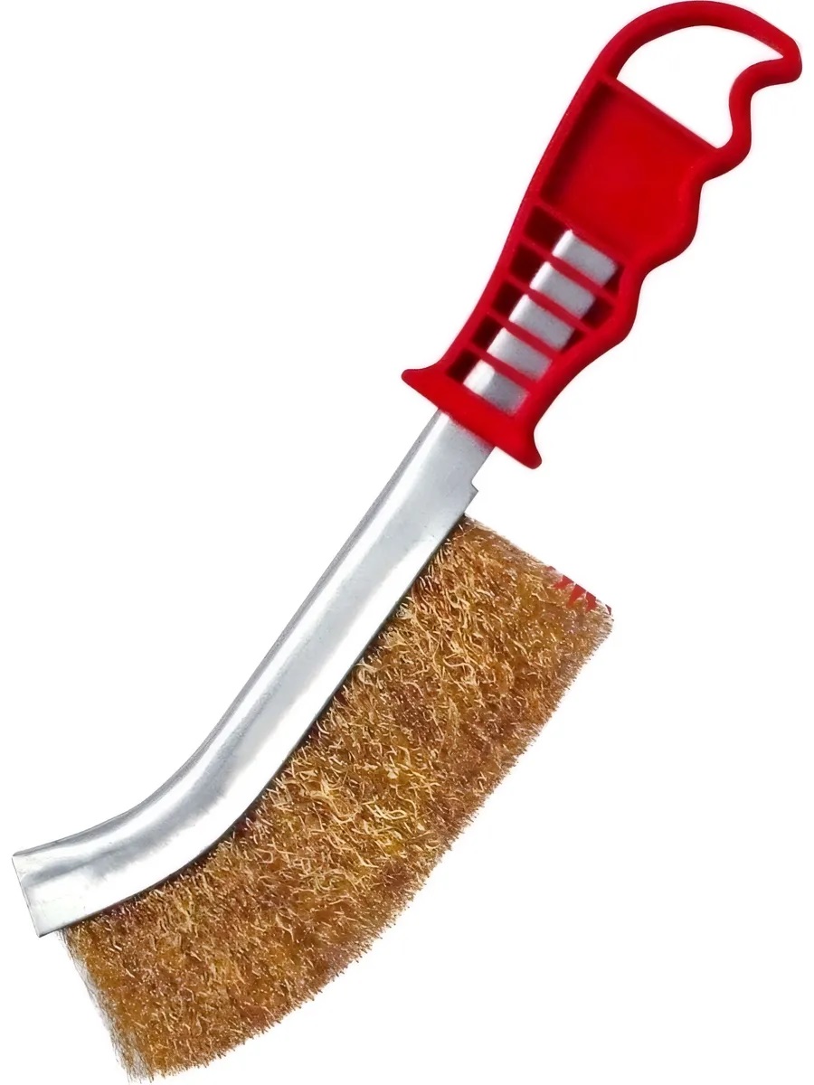 Щетка с металлическим ворсом пластиковая ручка A0001