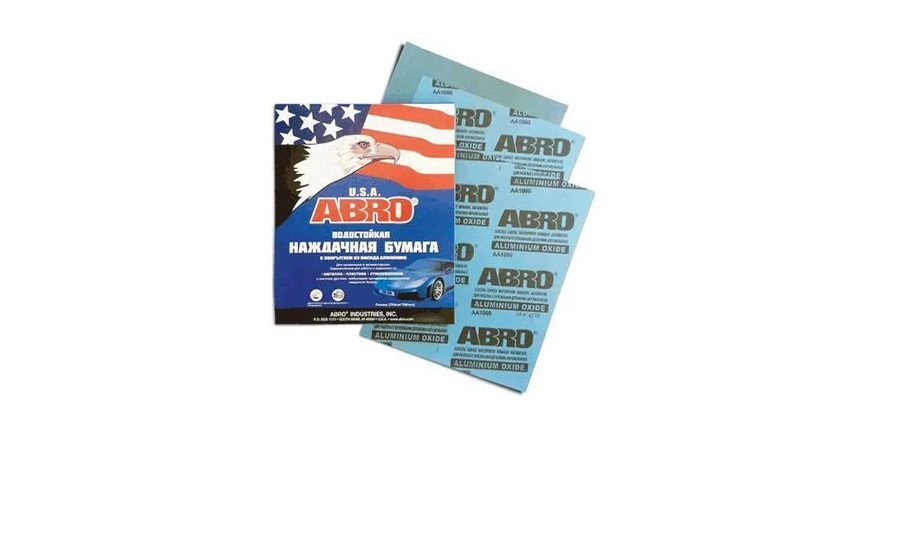 Наждачная бумага ABRO зерн.2000 лист 230*280мм водостойкая универсальная