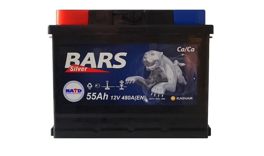 Аккумулятор BARS Standart 55 Ач прям.п. (1)