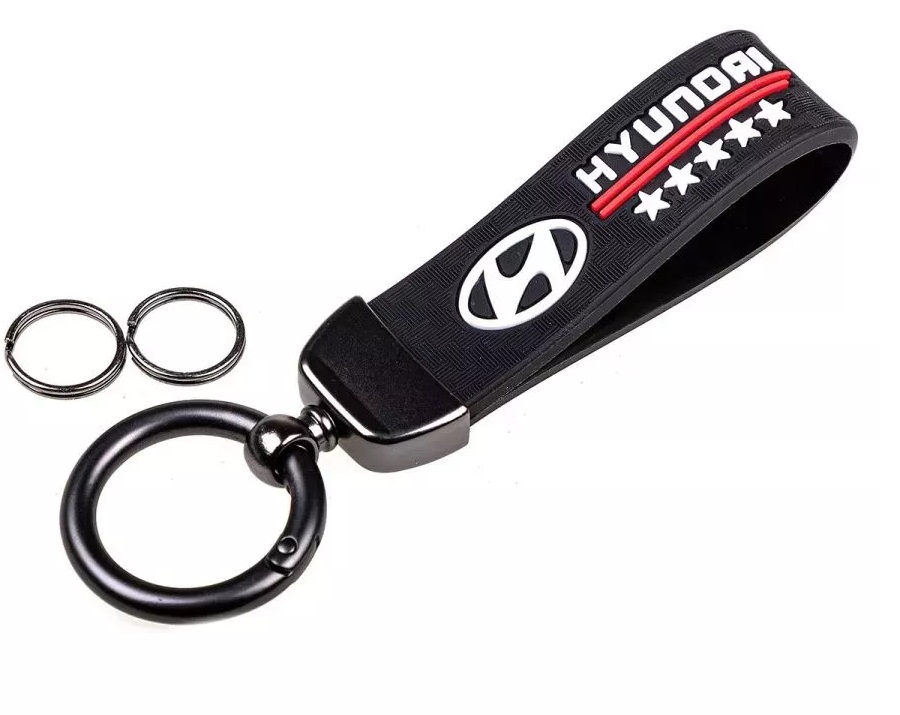 Брелок силикон/металлический SW с кольцом Hyundai