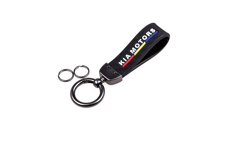 Брелок силикон/металлический SW с кольцом Kia
