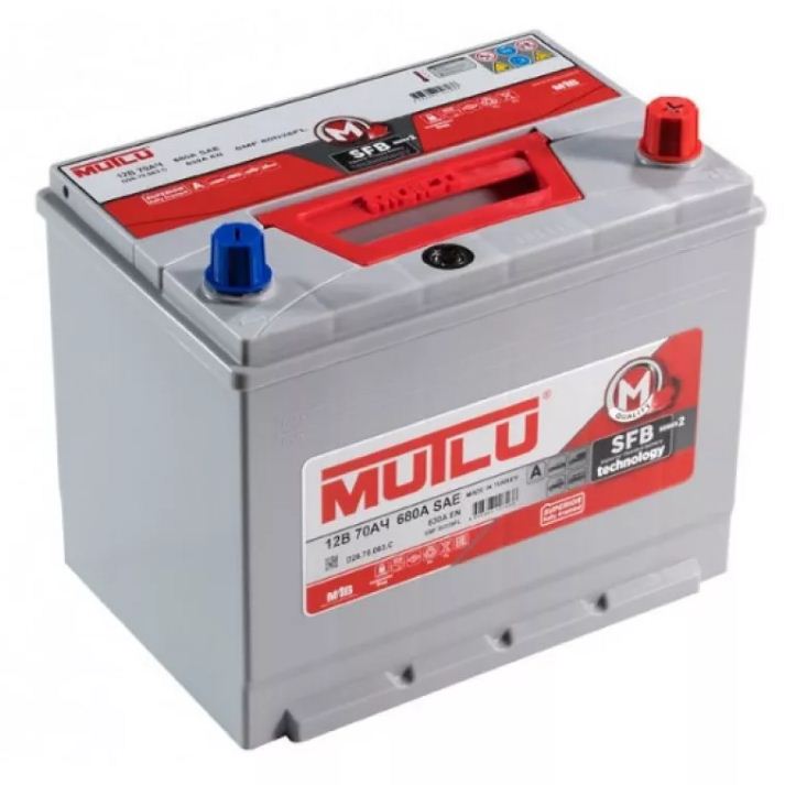 Аккумулятор MUTLU 70 А/ч обр.п D26L  (D26.70.063 C-12V 70 630 (EN), 57012 нижнее крепление)