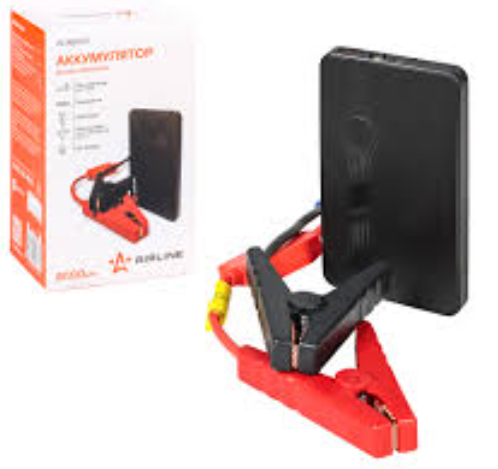 Аккумулятор внешний универсальный AIRLINE (Booster) 8000мАч: USB 5V/2A пуск ДВС 200А, фонарь