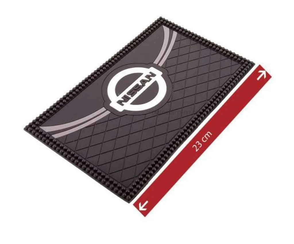 Коврик панели противоскользящий SW плоский волна с эмблемой 230*135*5мм Nissan