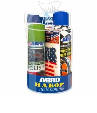 Набор подарочный ABRO экспресс уход (очист.шин, полироль панели, освежитель воздуха)
