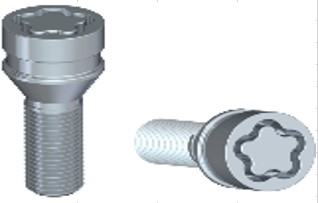 Комплект секретный  LS JN-622 (болт М12x1,25; 47/28, конус, 4+2, пластик, коробка,CH)