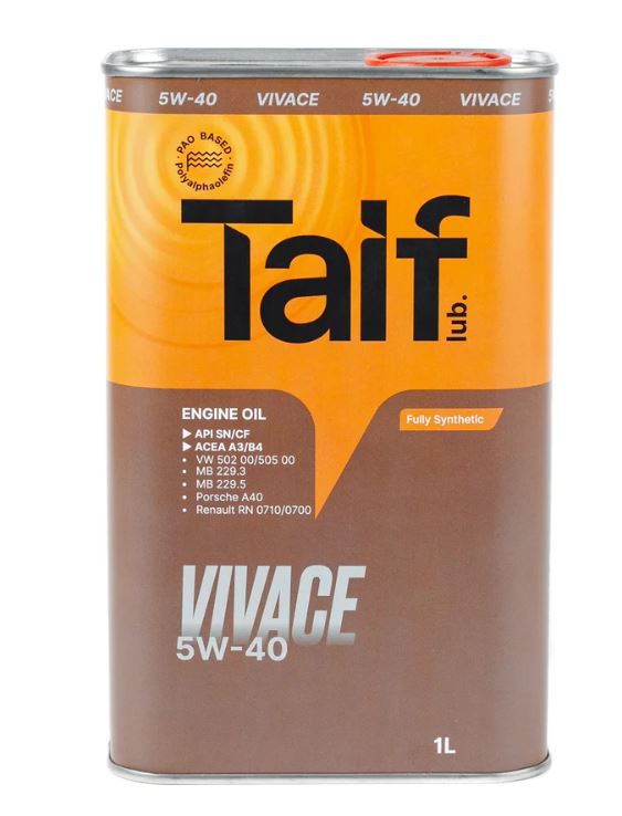 Taif 5W40 VIVACE 1л SN син.