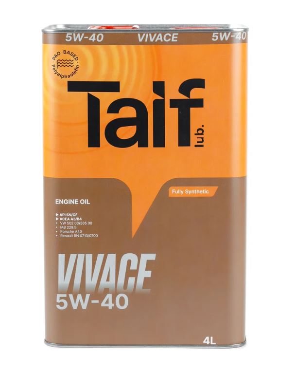 Taif 5W40 VIVACE 4л SN син.