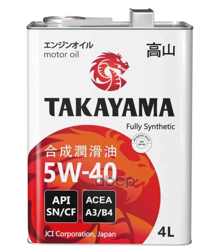 Takayama 5w40 A3/B4  SN/CF  4л